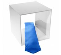 E-331 CUB-A Cubo espositore in plexiglass bianco 4 lati chiusi - Spessore 5 mm.