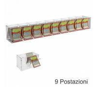 E-384 EGV-D Espositore gratta e vinci da banco o da soffitto in plexiglass trasp