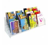 E-400 EPC-D Espositore porta cartoline da banco in plexiglass trasparente a 20 t