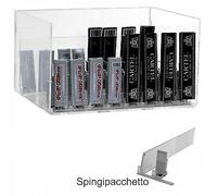 E-436 PBC-B Espositore in plexiglass trasparente da banco porta cartine - L 25 x