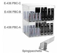 E-436 PBC Espositore in plexiglass trasparente da banco porta cartine - L 25 x P
