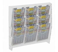 E-476 EGV-A Espositore schedine e gratta e vinci da parete in plexiglass traspar