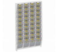 E-476 EGV-L Espositore schedine e gratta e vinci da parete in plexiglass traspar