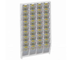 E-476 EGV-L Espositore schedine e gratta e vinci da parete in plexiglass traspar