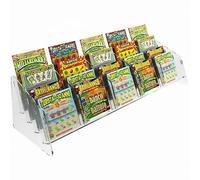 E-489 EGV-B Espositore gratta e vinci da banco in plexiglass trasparente DA BANC