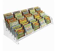 E-489 EGV-D Espositore gratta e vinci da banco in plexiglass trasparente DA BANC