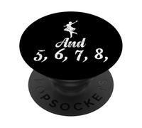 E 5,6,7,8, Ritmo di danza PopSockets PopGrip Adesivo