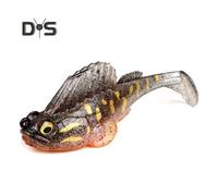 (E) 7,5 cm/14 g Esca morbida Mudskipper con amo affilato, coda a pagaia, esca artificiale bionica in