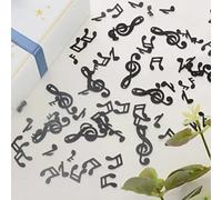 E-ASUM 2000Pcs Nero Note Musicali Coriandoli di Plastica Nota Decorazione Da Tavolo Scatter Coriandoli per Musica Festa Matrimonio Compleanno