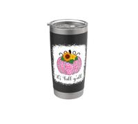 È autunno Yall Zucca rosa Leopard Print Ringraziamento Donne Bicchiere termico in acciaio inox doppia parete