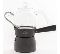 Espresso & Brewing LAB - E&b Lab Moka Globe Classic Moka 3 Tazze Con Server In Vetro Per Piani A Gas Nero / vetro