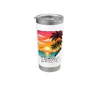 E 'bene con la mia anima Christian Cool Coastal Beach Vibes Bicchiere termico in acciaio inox doppia parete