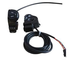 E-Bike 3-in-1 Switch Headlight Gear 22mm(3 speed) | 3-in-1 function, headlight and gear control, flip switch design, 22mm fit, easy install
