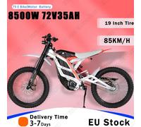 E-bike 8500W potente motore 72 v35ah batteria al litio moto elettrica pneumatico da 19 pollici bicicletta elettrica fuoristrada bici elettrica white 8500W72V35AH