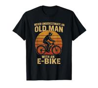 E-Bike Dad Rider Cyclist Electric Bicycle Cycling Lover Maglietta