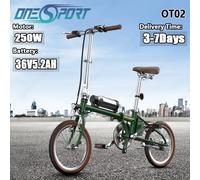 E Bike ONESPORT OT02 250W Motore 36V5.2AH Batteria da esterno pieghevole Bicicletta elettrica per pendolarismo Bici elettrica per pneumatici urbani da 16 pollici