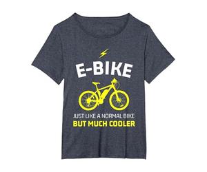 E-Bike Proprio Come Una Bici Normale ma Molto più Fresca e Maglietta, Donna Plus-Size, Pervinca, 4X