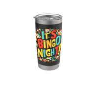 E 'Bingo Night! Amante Giocatore Uomini Donne Sessione Gioco Citazione Bicchiere termico in acciaio inox doppia parete