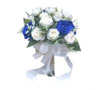 e bouquet leggero per matrimoni, composizione floreale perfetta per la fotografia (blu)