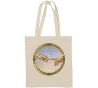e by The Next Day God Gave Us Plants Joint Graphic Borsa in cotone naturale bianco