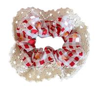 E Capelli Bianchi Bende Pizzo Corde Per Capelli Check Scrunchies Principessa A Grande Scacchi Cravatta Accessori Principessa Totale