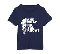 E Che Cosa Sai Socrate Conoscenza Epistemologia Filosofia Maglietta, Donna Plus-Size, Navy, 6X