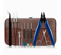 E Cigarette Kit di attrezzi fai da te con cacciaviti 3 pezzi Pennello in acciaio Forbici con serpentino a spirale Twist diagonale Pinzette Twist Pinzette curve per E cig RDA RBA RTA Atomizzatore