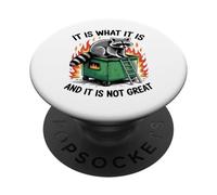 È ciò che non è un grande fuoco del cassonetto del procione PopSockets PopGrip Adesivo