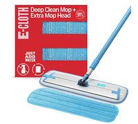 E-Cloth Mop Deep Clean con Testa di Ricambio Extra, mocio in Microfibra, Perfetto per Pavimenti in Legno, Laminato, Piastrelle e Pietra, Lavabile e Riutilizzabile, 100 lavaggi
