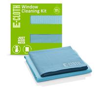 E-Cloth Panno per la pulizia dei vetri, confezione ecologica, panno per la pulizia dei vetri, senza striature con solo acqua, kit di asciugamani in microfibra per finestre, parabrezza auto, specchi,