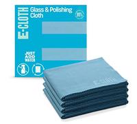 E-Cloth Set di 4 panni per la pulizia in microfibra sostenibile, detergente perfetto per vetro, finestre e specchi, lavabile e riutilizzabile, 100 lavaggi promesse, blu dell'Alaska