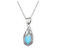 E Collana Glow In The Dark Egg Tear Glowing Collana Glow In The Dark Tear Drop Delicata Personalizzata per le Donne, Misura unica, Metallo