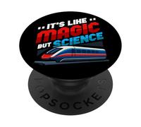 È come la magia, ma la scienza fisica Maglev Train PopSockets PopGrip Adesivo