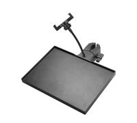 E con supporto per microfono, treppiedi, spartiti, 21,5 x 16,5 cm, vassoio accessori per live streaming registrazione, studio, uso domestico e ufficio, nero