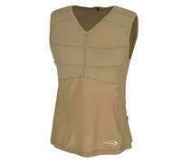 E.COOLINE Powercool SX3 Camicia di Raffreddamento Senza Maniche | Camicia di Raffreddamento per Adulti | Abbigliamento climatizzante - con Protezione dei reni | Lavabile (M, Beige)