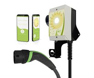 E-Corner Wall-Box| MADE IN ITALY| Caricabatteria per veicoli elettrici con connettore Tipo 2| Potenza regolabile fino a 7.4kW 32A| La stazione più compatta presente oggi