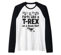 È così Carina ma scoreggia Come Un T-Rex su Una Dieta a Base di Fagioli Maglia con Maniche Raglan