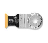 FEIN E-Cut Carbide Pro Lama da taglio in profondità, conf. 5 pz., Larghezza 32 mm, Lunghezza 40 mm, Attacco Starlock, Lama in metallo duro con rivestimento in TiN estremamente resistente all’usura