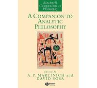 E. David Sosa A Companion to Analytic Philosophy (Tascabile)
