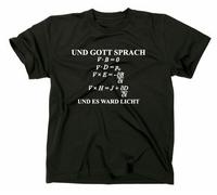 E Dio Disse Fun T-Shirt Geek FIAT LUX Scienza Esserà Luce Matematica