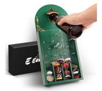 E EASTSTORM Apribottiglie da parete con contenitore di raccolta, apribottiglie in legno, apribottiglie da parete, divertenti regali per la festa del papà, regali per uomini di compleanno
