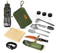 E EASTSTORM Set di Utensili da Cucina da Campeggio, Campeggio Accessori Utili Adatto per Pentole Stoviglie Campeggio, Leggero, Impermeabile e Facile da Riporre, Adatto per Escursioni Individuali