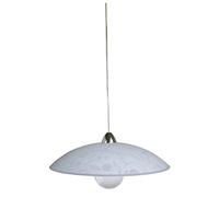 E-ENERGY Clara Lampada Sospensione da Soffitto in Vetro Moderna Rotonda Attacco E27 1 Luce 50cm Made in Italy