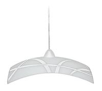 E-ENERGY Clio Lampada Sospensione da Soffitto in Vetro Moderna Quadrata Attacco E27 1 Luce 40x40 Bianca Made in Italy