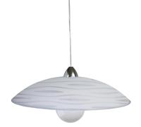 E-ENERGY Fulvia Lampada Sospensione da Soffitto in Vetro Moderna Rotonda Attacco E27 1 Luce 50cm Made in Italy
