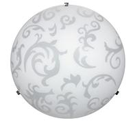 E-ENERGY Melissa Lampada Plafoniera da Soffitto in Vetro Moderna Rotonda Attacco E27 2 Luci 40cm Made in Italy