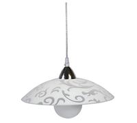 E-ENERGY Melissa Lampada Sospensione da Soffitto in Vetro Moderna Rotonda Attacco E27 1 Luce 30cm Made in Italy