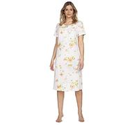 e.FEMME® Camicia da notte da donna JANA 1019 a maniche corte, 100% cotone, Arancione, 42