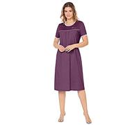 e.Femme Camicia da Notte Dolly 1658 in Cotone, Melanzana, 56