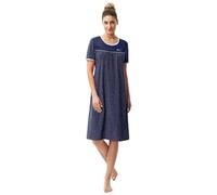 e.Femme Dolly 1658 - Camicia da Notte da Donna in Cotone Blu Marino 44